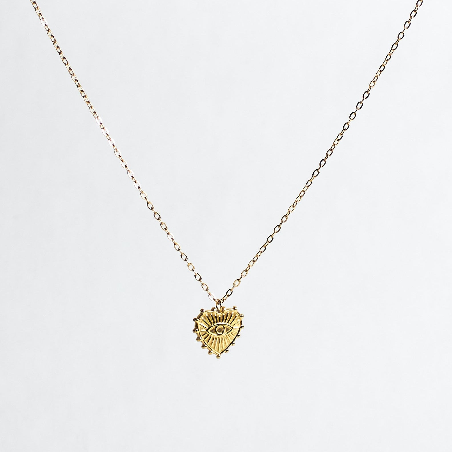 Evil Eye Heart Necklace