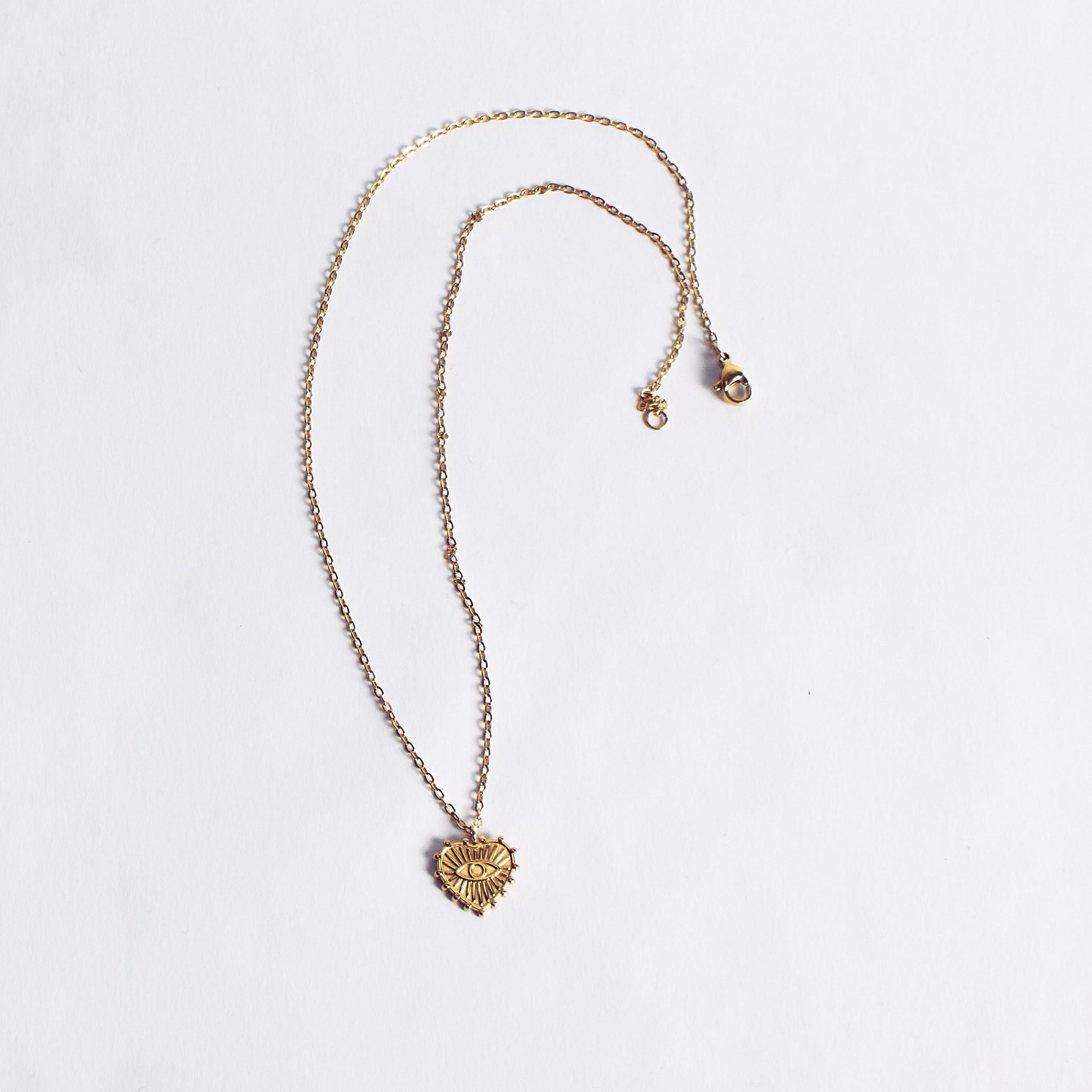 Evil Eye Heart Necklace