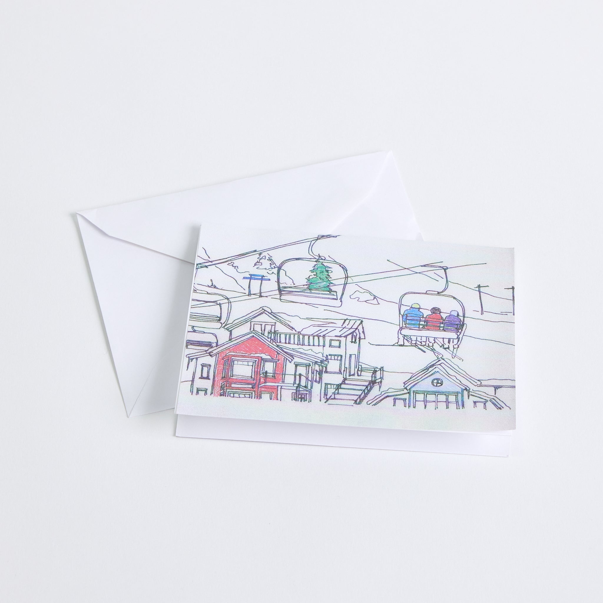 Chair Lift Holiday Card