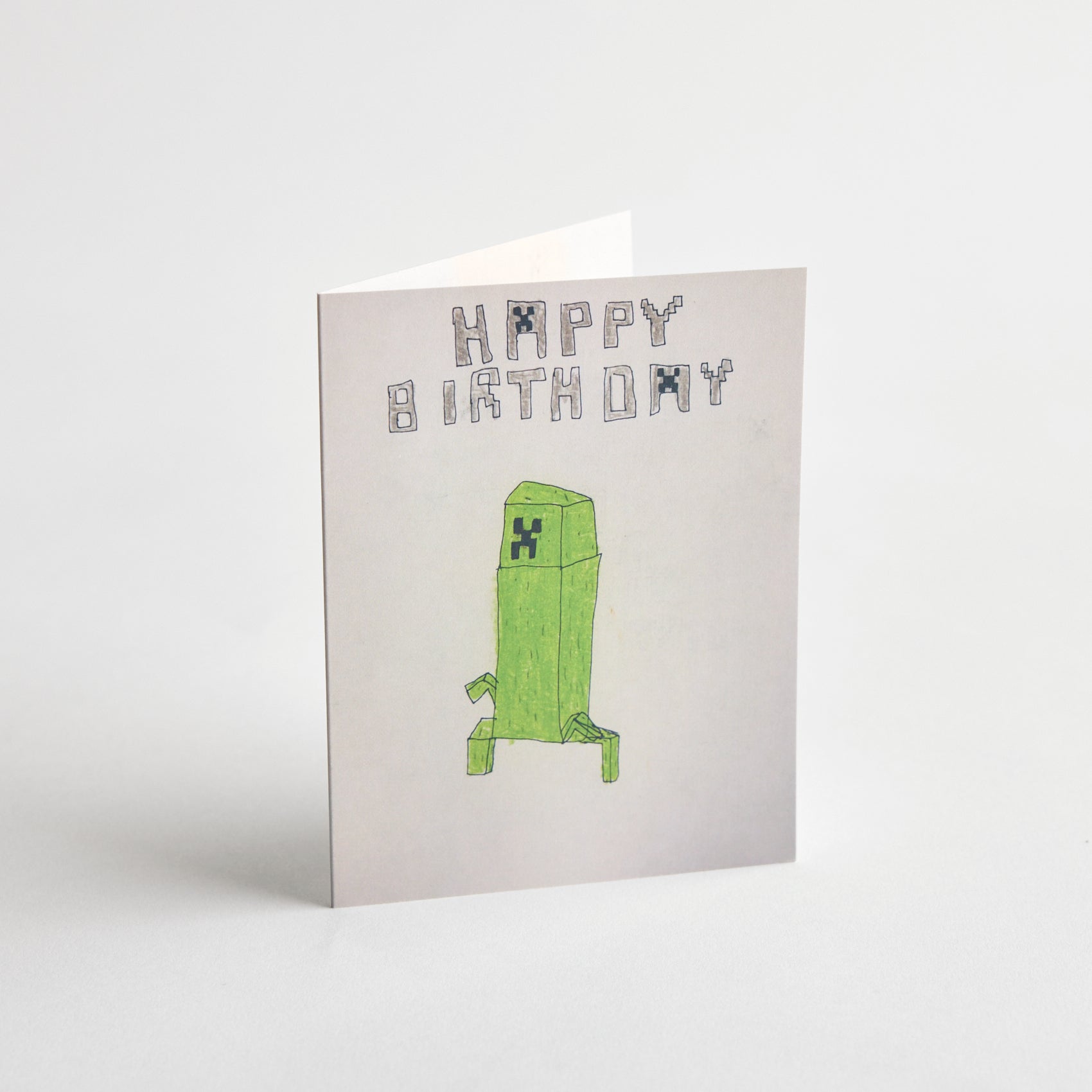 Happy Birthday Minecraft Note Card