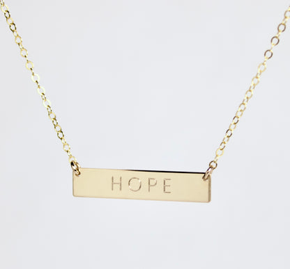 HOPE Bar Necklace