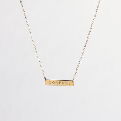 COURAGE Bar Necklace