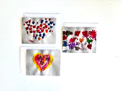 Set of 3 Heart Note Cards